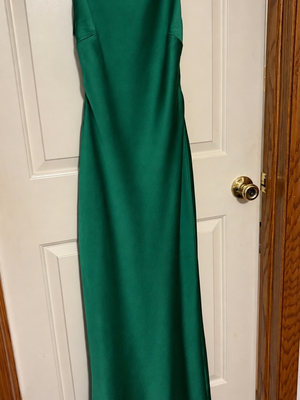 Formal Emerald Green Backless Maxi Dress Homecoming Prom Wedding